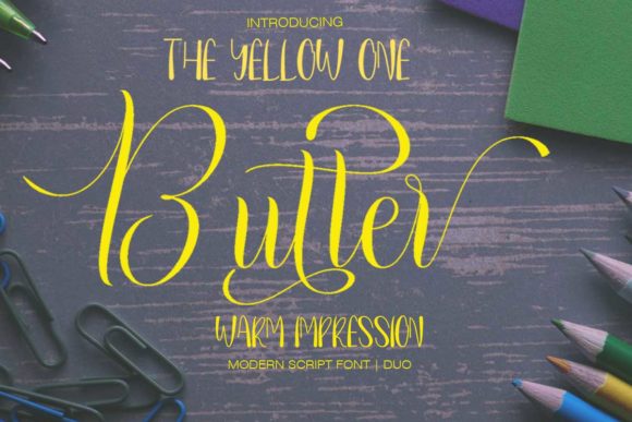 Butter: The Bold Script Handwritten Fonts Duo for Crafters