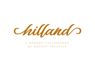 Hilland: A Romantic Script Handwritten Font for Crafters